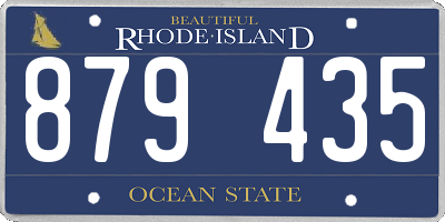 RI license plate 879435