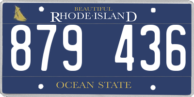 RI license plate 879436