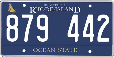 RI license plate 879442