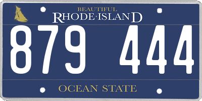 RI license plate 879444