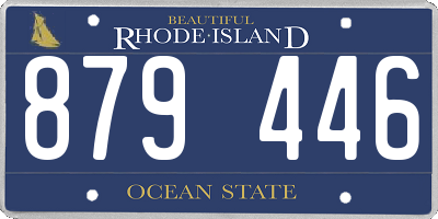 RI license plate 879446