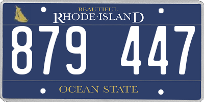 RI license plate 879447