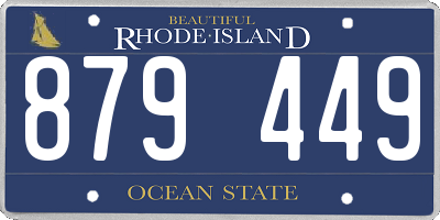 RI license plate 879449