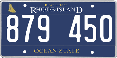 RI license plate 879450