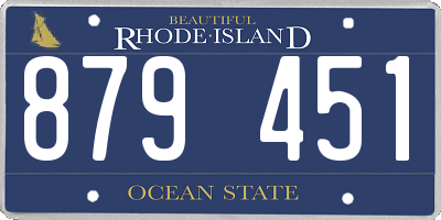 RI license plate 879451