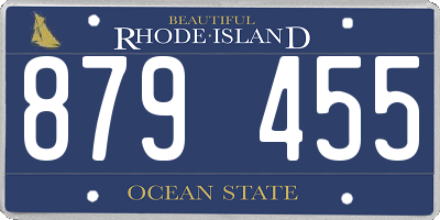 RI license plate 879455