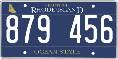 RI license plate 879456