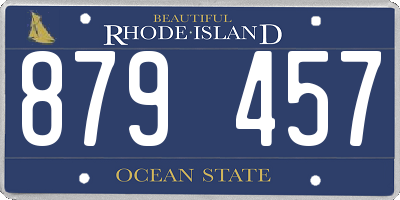RI license plate 879457
