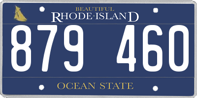 RI license plate 879460