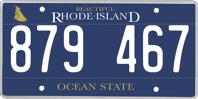 RI license plate 879467