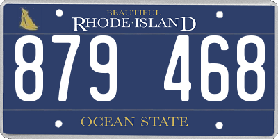 RI license plate 879468