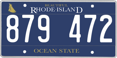 RI license plate 879472