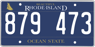 RI license plate 879473