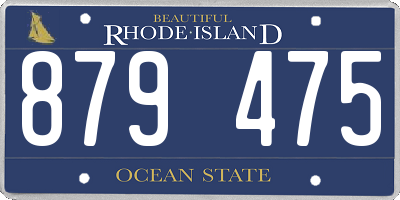RI license plate 879475