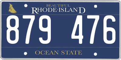 RI license plate 879476
