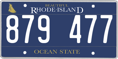 RI license plate 879477