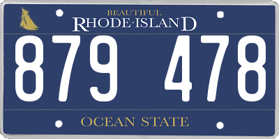 RI license plate 879478