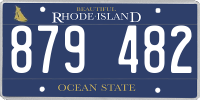 RI license plate 879482