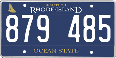 RI license plate 879485