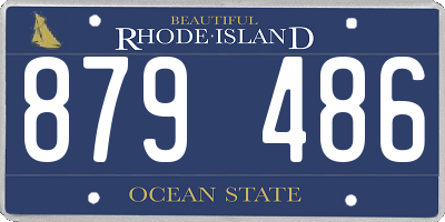 RI license plate 879486