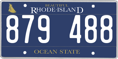 RI license plate 879488