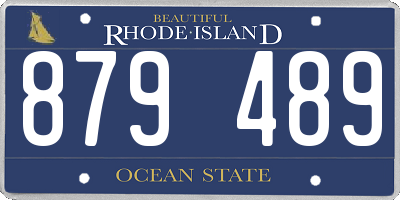 RI license plate 879489