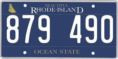 RI license plate 879490