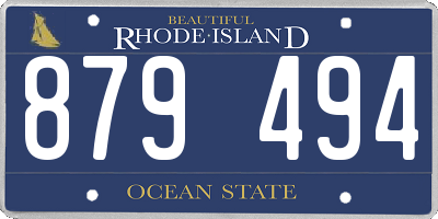 RI license plate 879494