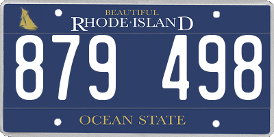 RI license plate 879498