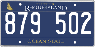 RI license plate 879502