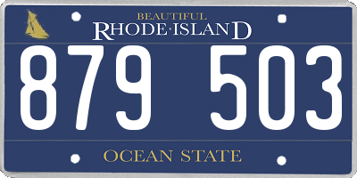RI license plate 879503