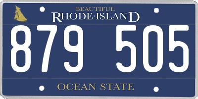 RI license plate 879505