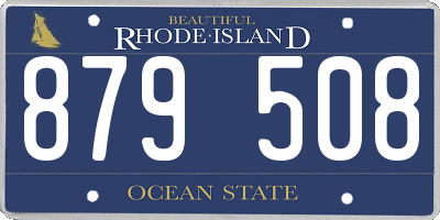 RI license plate 879508