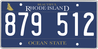 RI license plate 879512