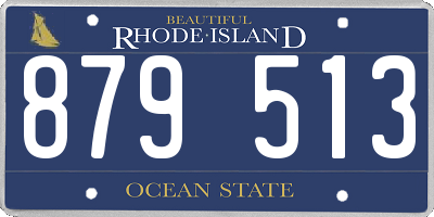 RI license plate 879513