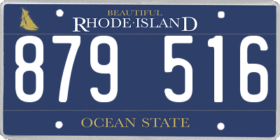 RI license plate 879516