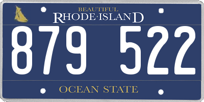 RI license plate 879522
