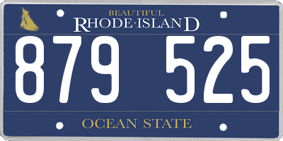 RI license plate 879525