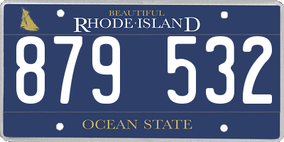 RI license plate 879532