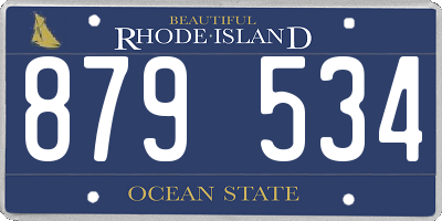 RI license plate 879534