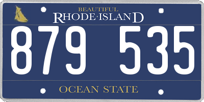RI license plate 879535