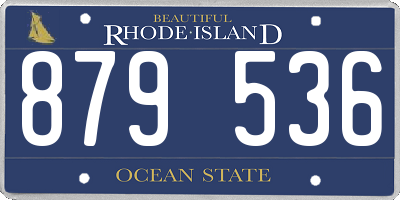 RI license plate 879536