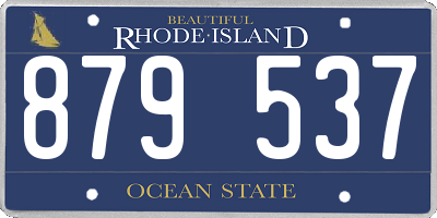 RI license plate 879537