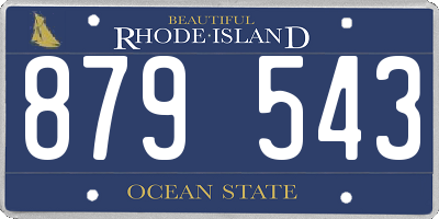 RI license plate 879543