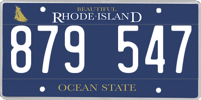 RI license plate 879547