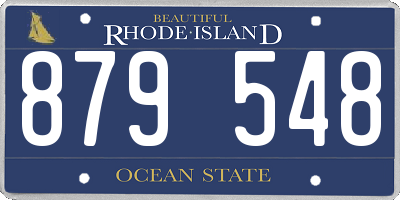 RI license plate 879548