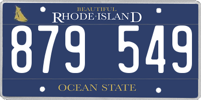 RI license plate 879549
