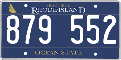RI license plate 879552