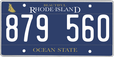 RI license plate 879560