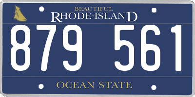 RI license plate 879561